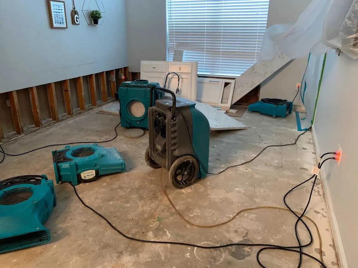 Dehumidifier in flood-cut room for Water Extraction & Removal in Orem